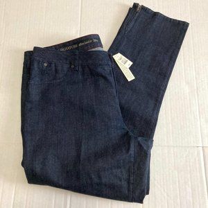 NWT Talbots W Signature Dark Wash Denim Jeans-Slim Ankle Zip Size Plus 18 W